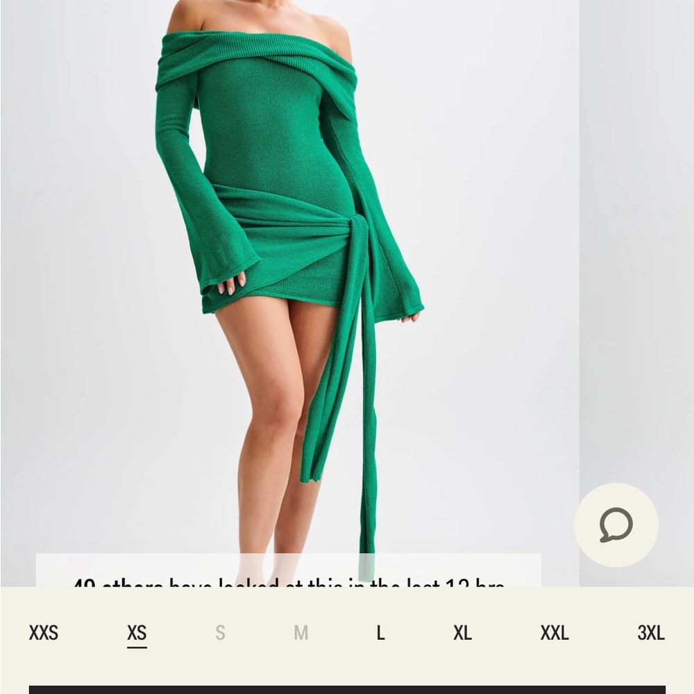 Elegant Green Off-Shoulder Dress